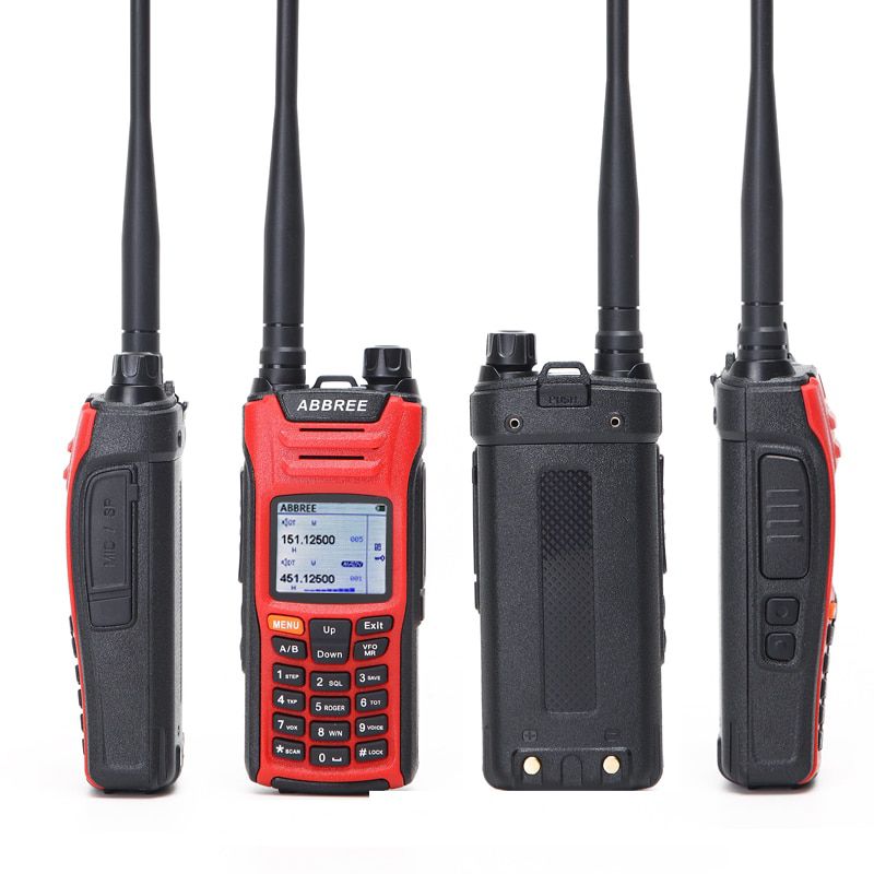 AR-F6 Walkie Talkie six 6 Bands police band LCD Color Display Dual Display Dual Standby 999CH VOX DTMF SOS Ham Radio