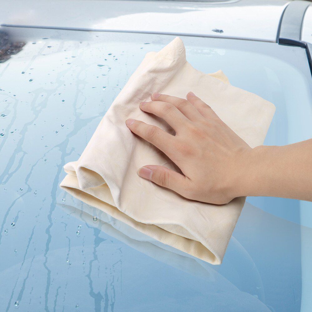 Wash Suede Natural Chamois Leather Car Wash Towel Car Cleaning Cloth Absorbent Quick Dry Towel Genuine Leather 5 Size