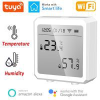 WIFI Temperature And Humidity Sensor Indoor Hygrometer Thermometer With LCD Display Support Alexa Google Assistant Home