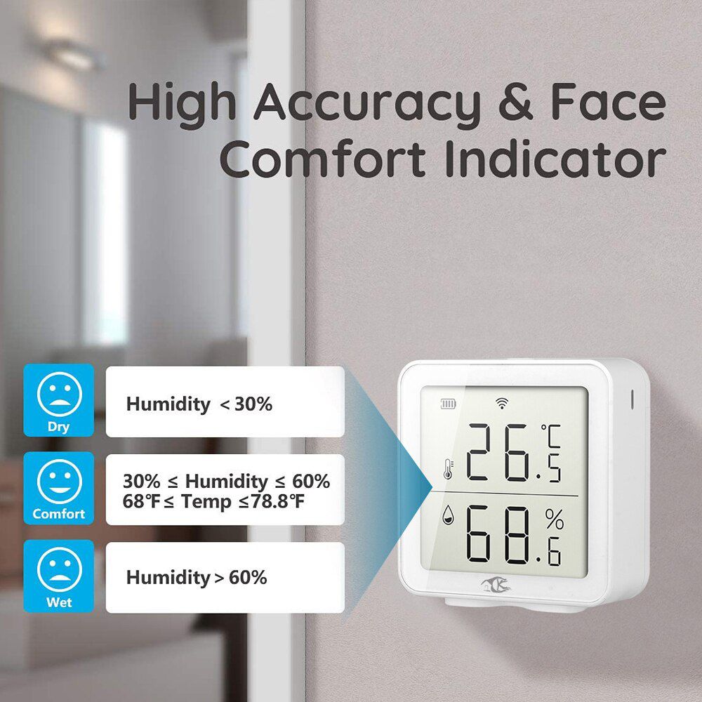 WIFI Temperature And Humidity Sensor Smart Home Indoor Intelligent Sensor Thermometer Humidity Meter Work With Alexa