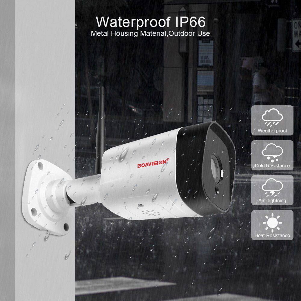 HD 5MP WIFI Wireless IP Camera 1080P CCTV WI-FI Camera Outdoor Alarm 2-Way Audio TF Card Slot 6*Array Led IR 20m CamHipro