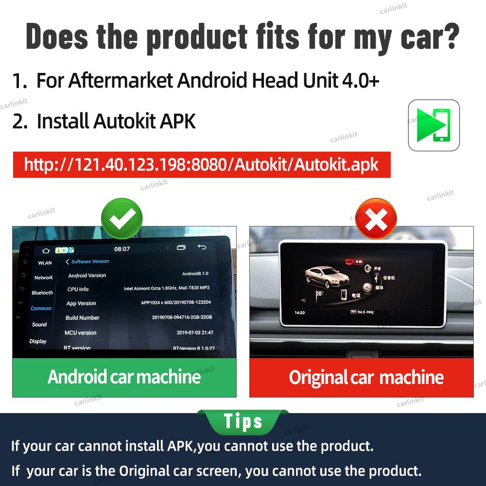 Wireless CarPlay Adapter Wireless Android Auto Dongle Mirror For Modify Android Screen Car Ariplay  Smart Link  IOS 14