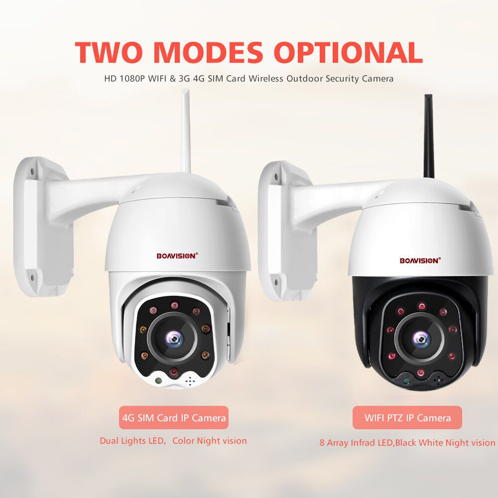 IP Camera wifi 4G Sim card 1080P Wireless  PTZ Camera Dome 2MP CCTV Security Outdoor IR 30M Two Way Audio P2P  CamHi