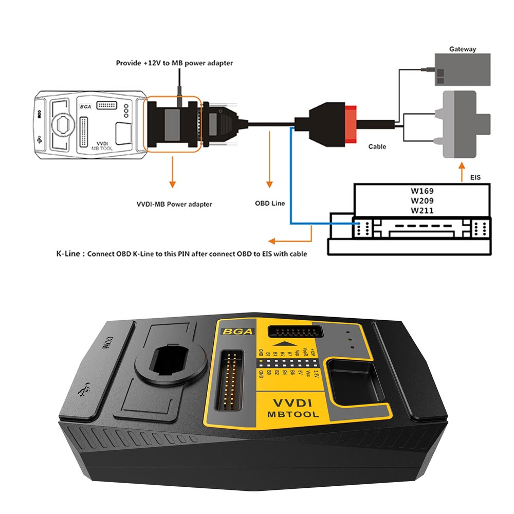 Original Xhorse VVDI MB BGA Tool Benz Key Programmer Including BGA Calculator Function