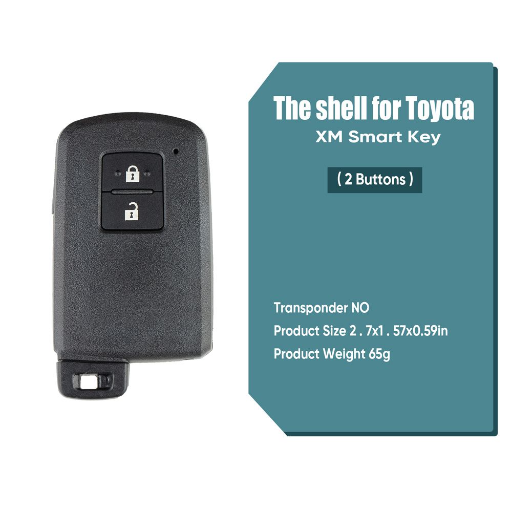 Xhorse VVDI Toyota XM Smart Key Shell 1746 2 Buttons 5pcs/Lot