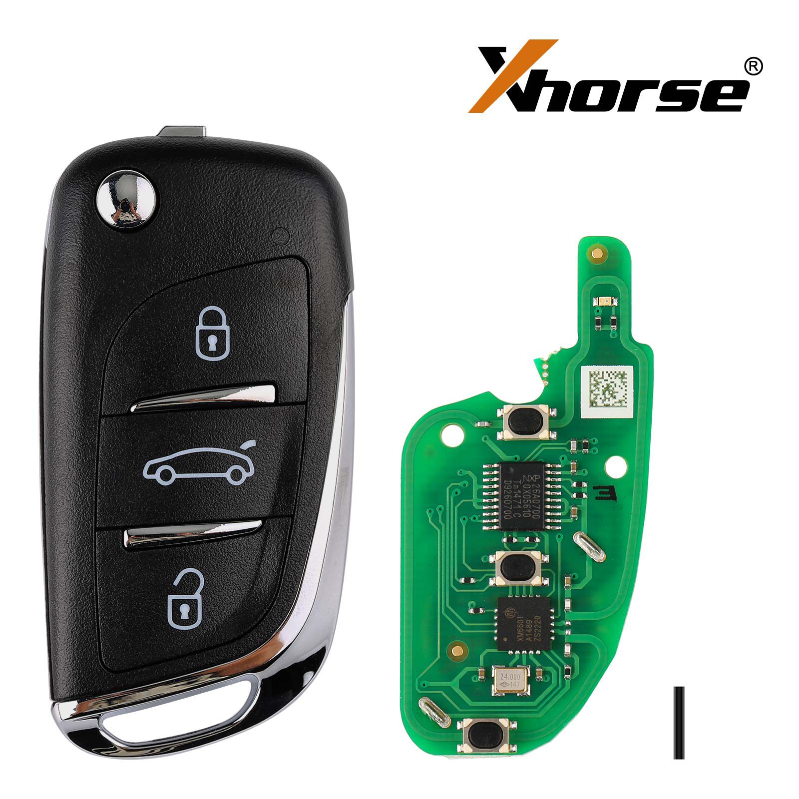 XHORSE DS Style Wireless Universal Remote Key 3 Buttons XN002 for VVDI Key Tool 5pcs/lot