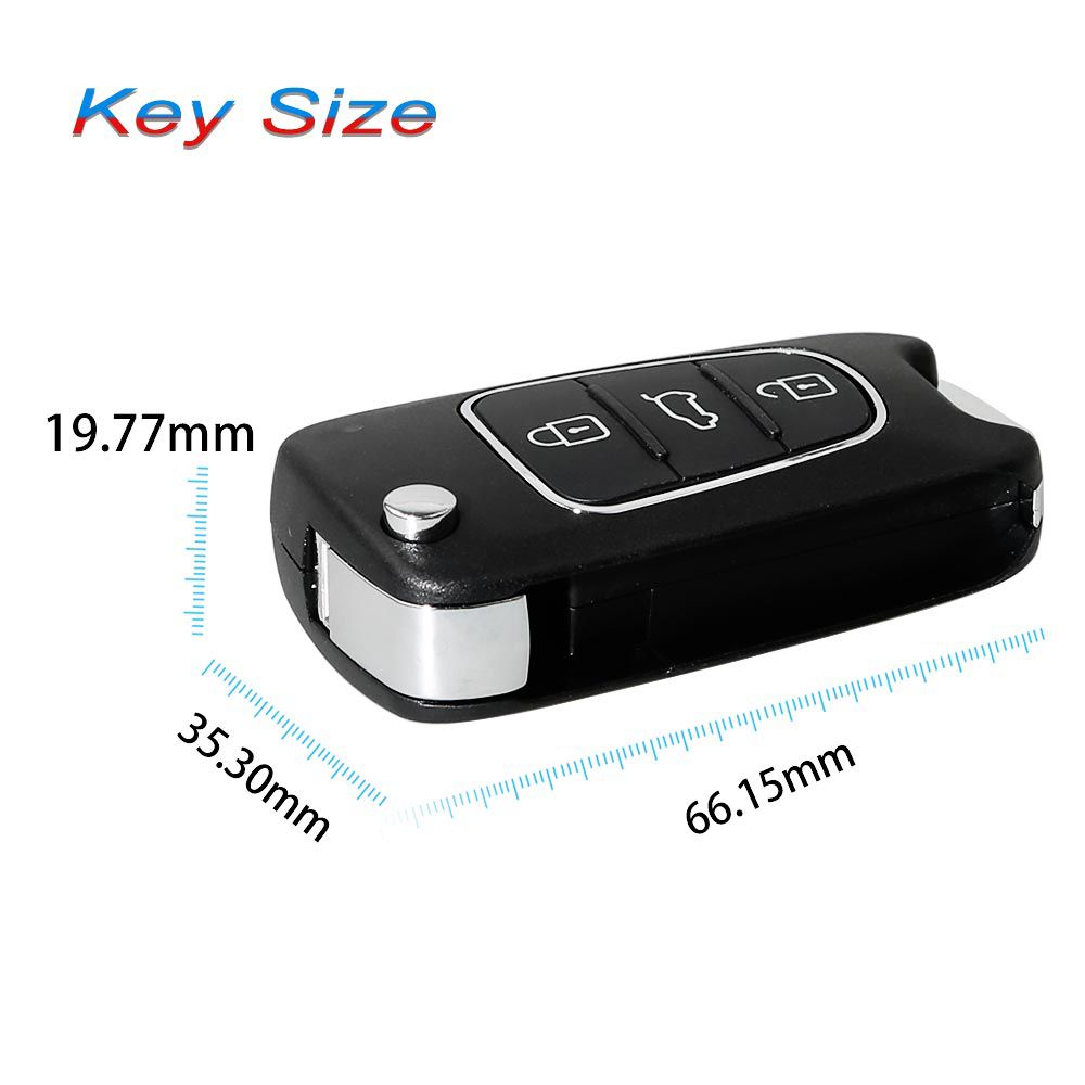 Xhorse XNHY02EN Wireless Remote Key Hyundai Flip 3 Buttons English 10pcs/lot