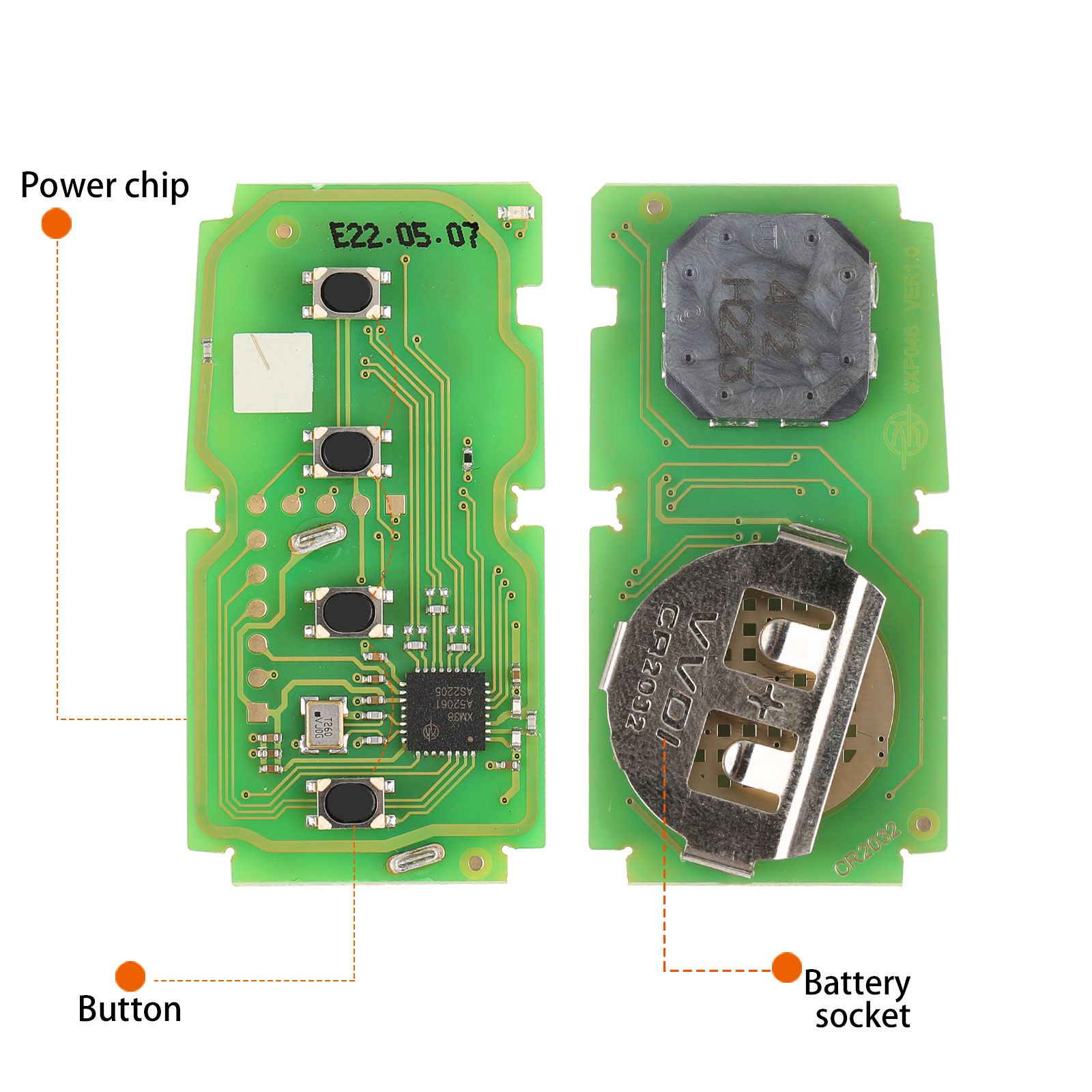 2023 Newest 5pcs Xhorse XSTO01EN FENG.T Univeral TOY.T Smart Key for Toyota XM38 Support 4D 8A 4A All in One