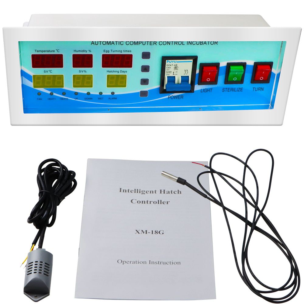 XM-18G Automatic Egg Incubator Controller computer control incubator Hatcher Temperature Humidity Sensors Egg Hatcher Controller