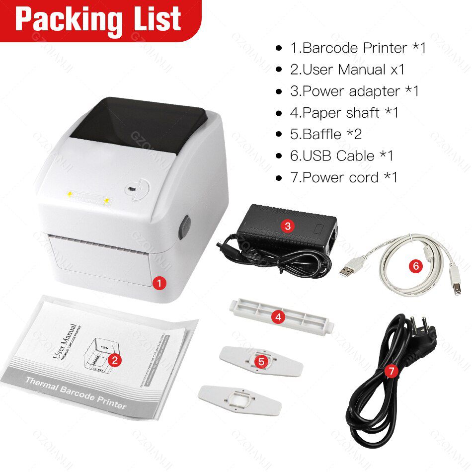 XP-420B Thermal Label Barcode Shipping Printer 4 inch Support QR code 4x6 Shipping Label USB Wifi Bluetooth Lan Port Printer