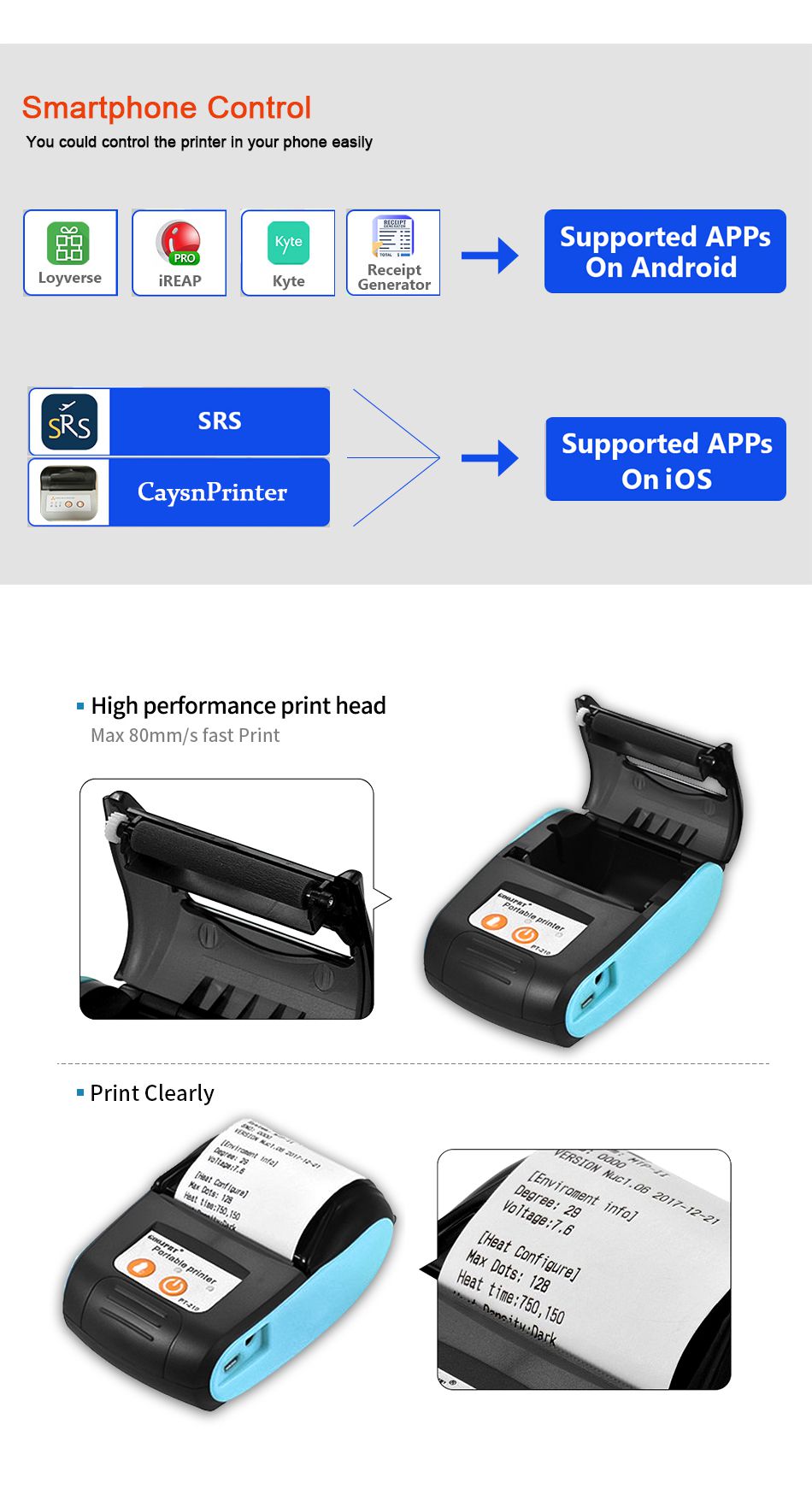 58mm Bluetooth Thermal Printer 