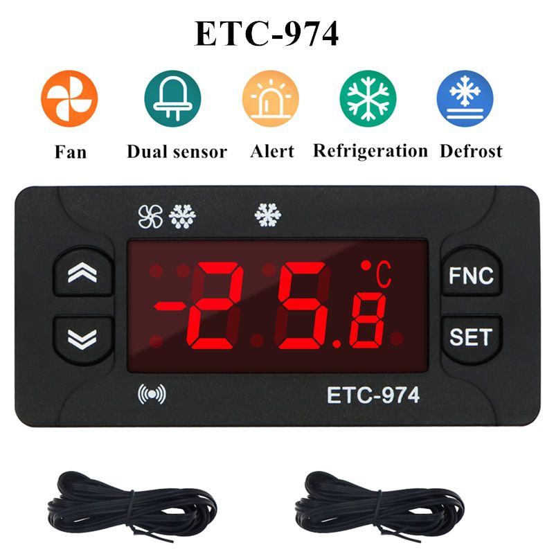 5pcs ETC-974 Mini Temperature Controller Refrigerator 