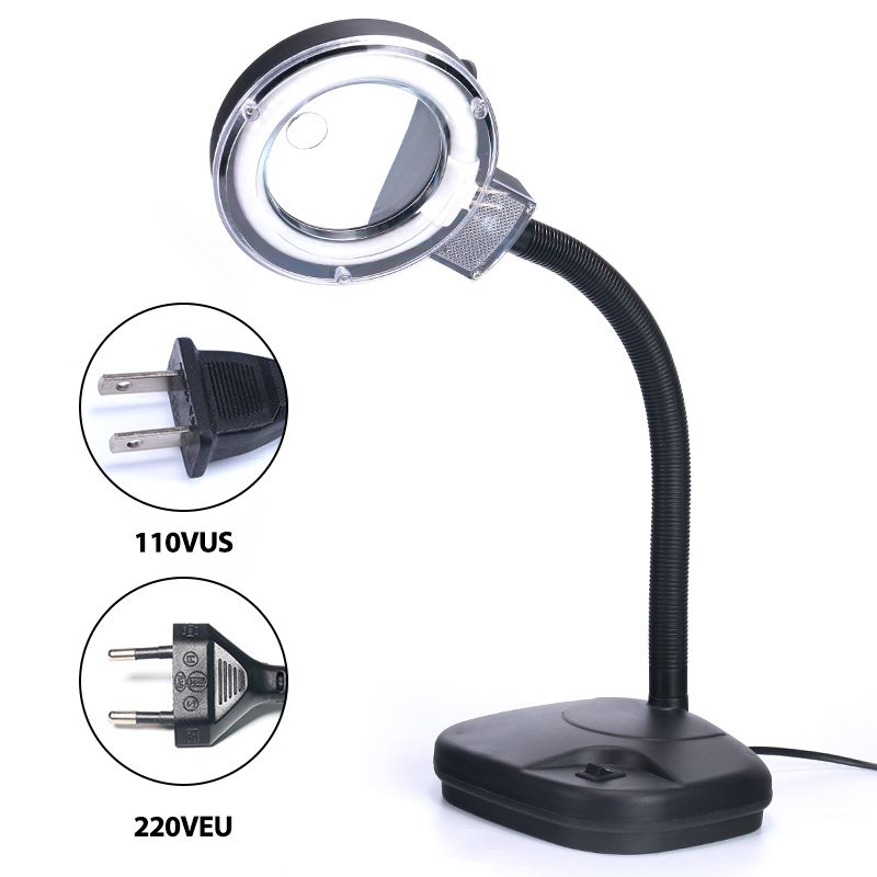 YIHUA 239 5X 10X Magnifying Glass Light Flexible Magnifi