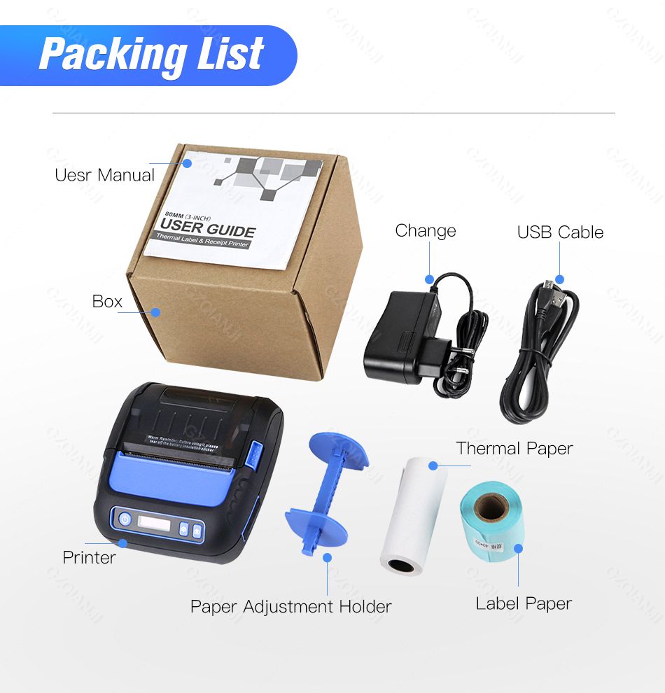 80mm Bluetooth Printer 