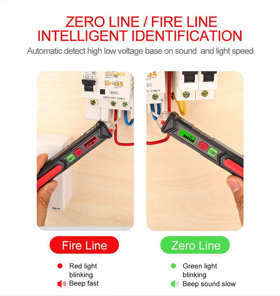 Intelligent Non-contact Alarm AC voltage detector meter