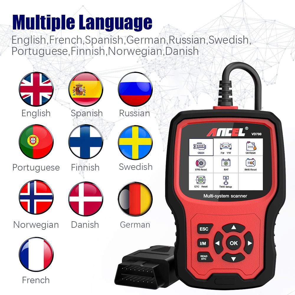 Ancel VD700 OBD2 Scanner