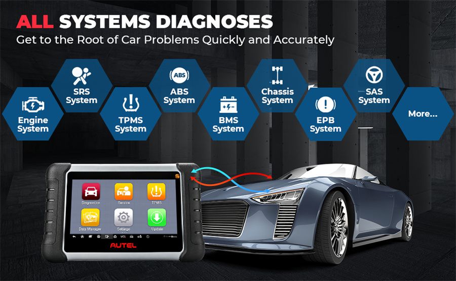 Autel MaxiCOM MK808S-TS Bidirectional & TPMS Programming Relearn Tool