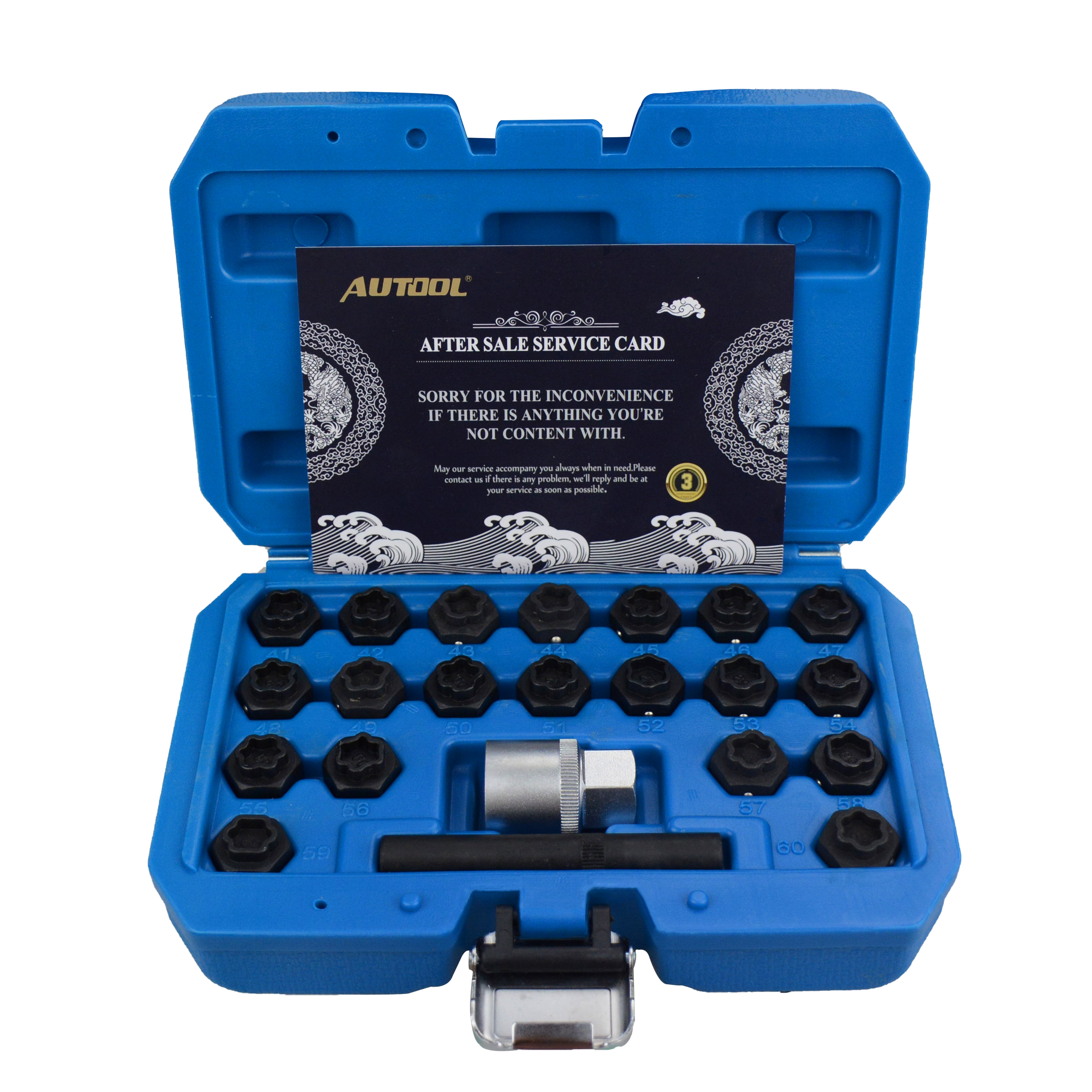 AUTOOL 22pcs Wheel Lock Key Removal Kit 