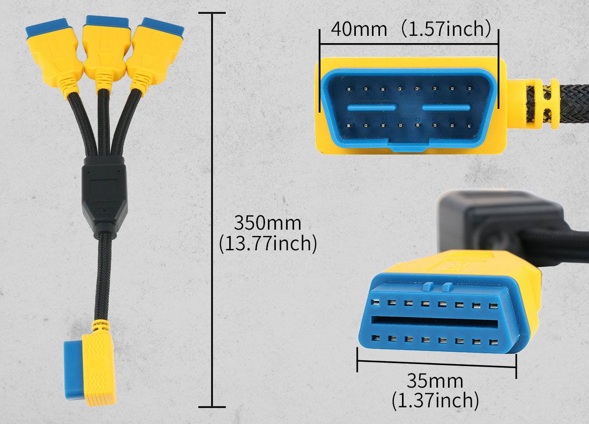 AUTOOL 35CM Car OBD2 Extend Cable Car OBD II Adapter 