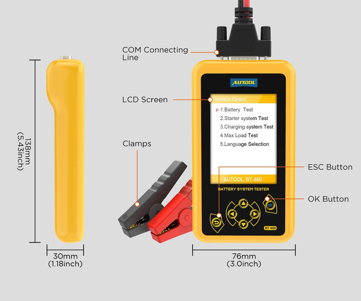 AUTOOL BT460 Car Battery Tester