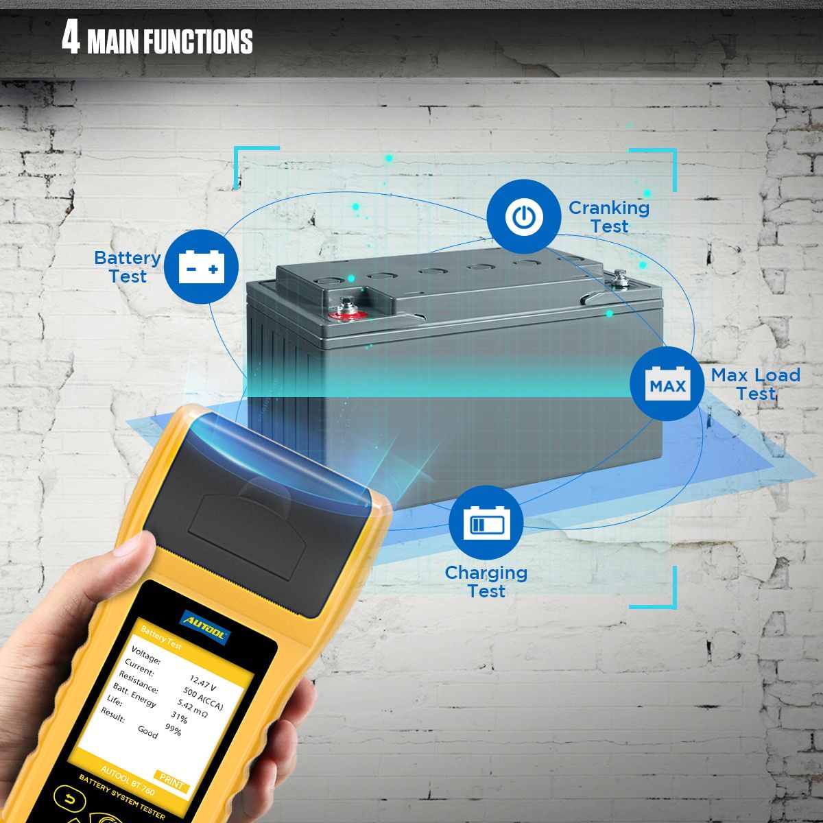 AUTOOL BT760 Car Battery Tester