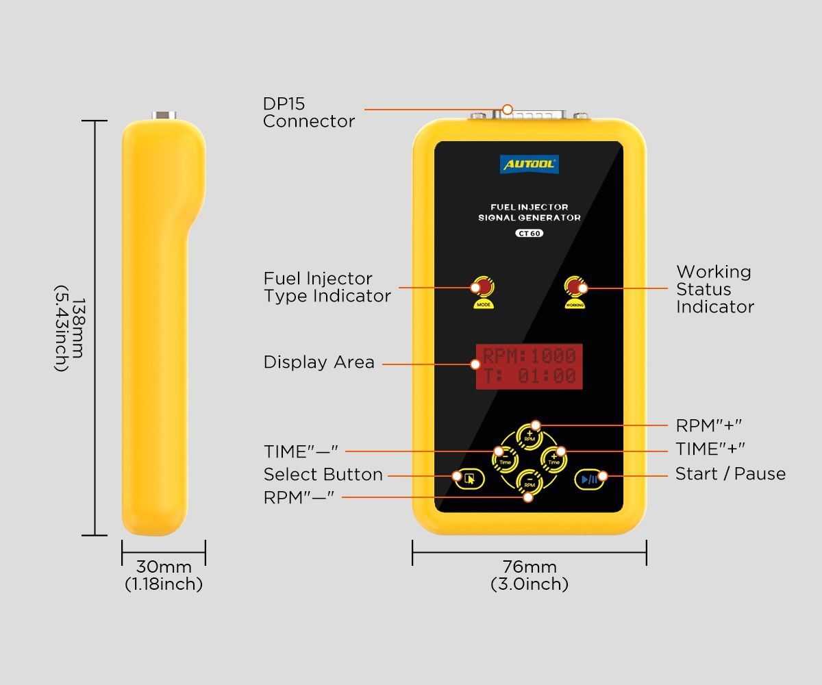 AUTOOL CT60 Auto Fuel Injector Tester