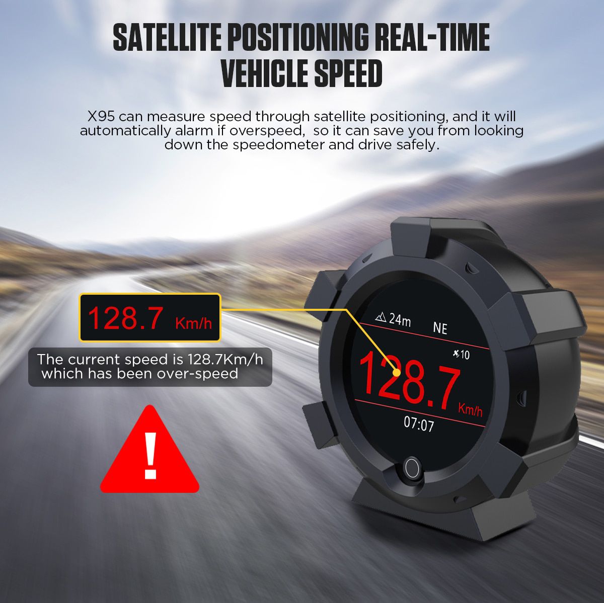 AUTOOL X95 Car Motorcycle GPS Speed Meter Gauge