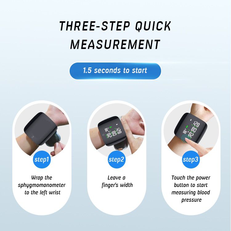 Rechargeable Voice Wrist Blood Pressure Monitor 