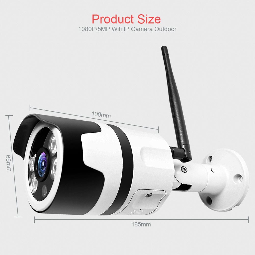 HD 1080P 5MP Bullet WiFi IP Camera