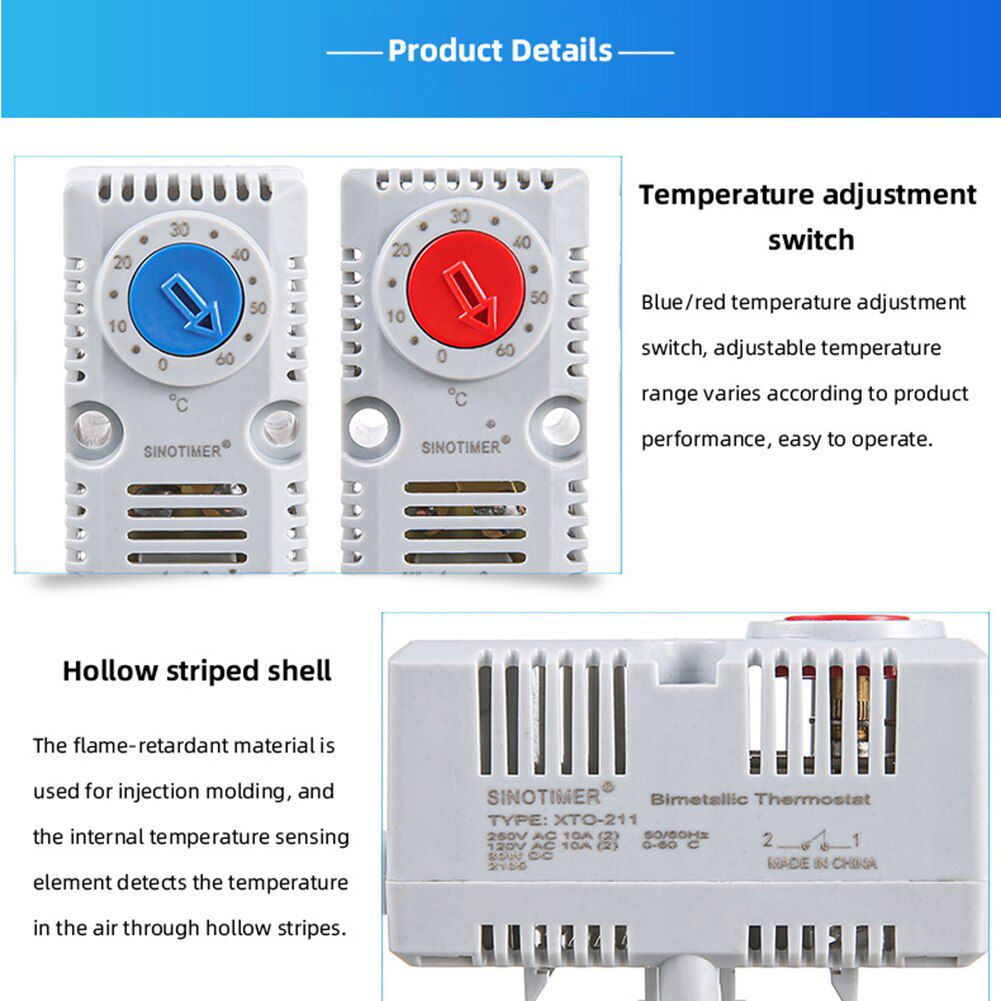 0-60°C Cabinet Mechanical Temperature Controller 