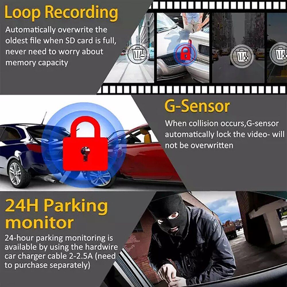 Car DVR Dashcam WiFi 1080P Full HD Vehicle Video Recorde