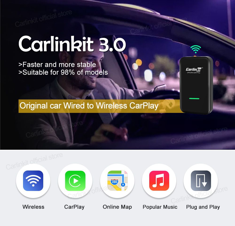 3.0 Apple CarPlay Wireless Dongle Activator 