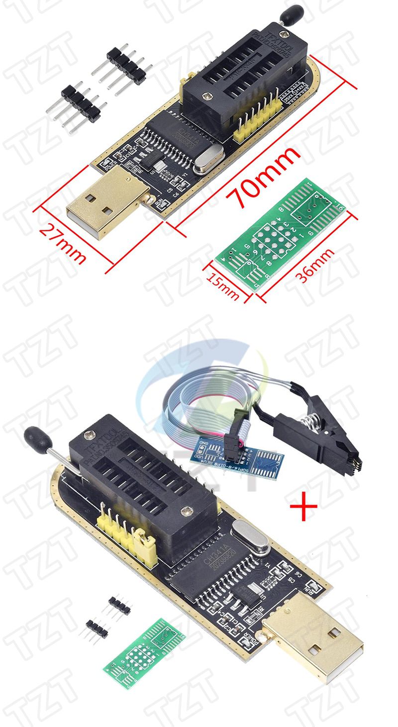 CH341A 24 25 Series EEPROM Flash BIOS USB Programmer 