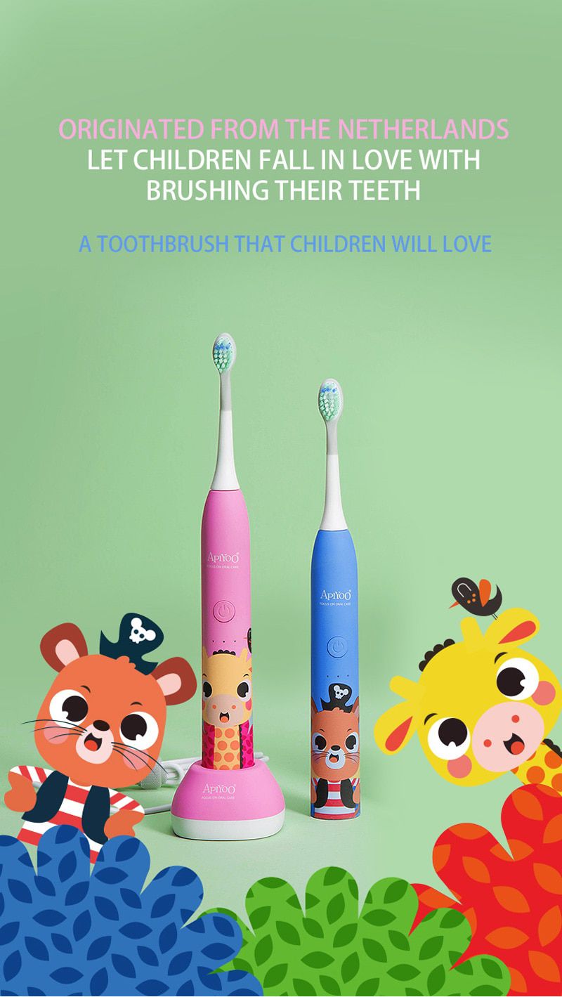 Children's Waterproof Electric Toothbrush Rechargeab