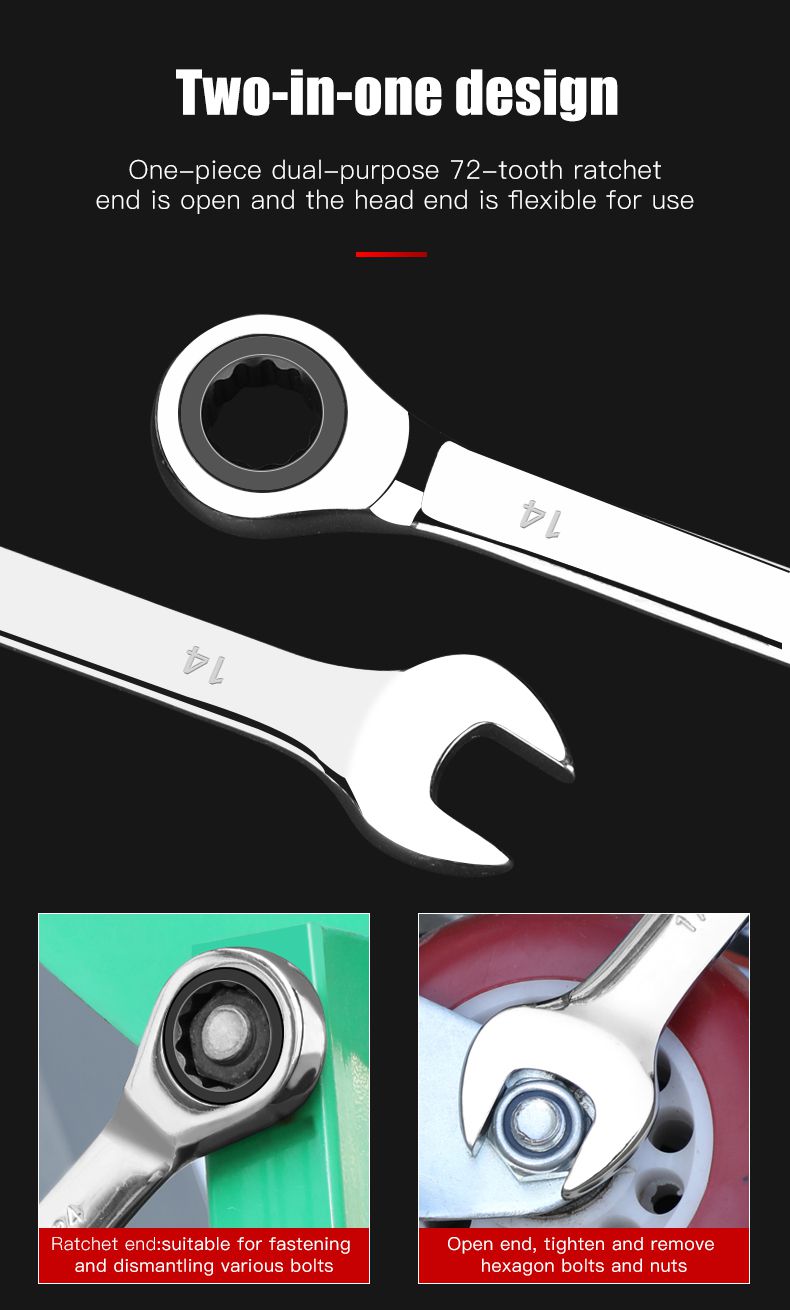 Combination Wrench Set Ratchet Spanner 