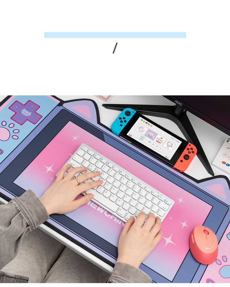 Cute Cat Ear Big Mouse Pad Computer 