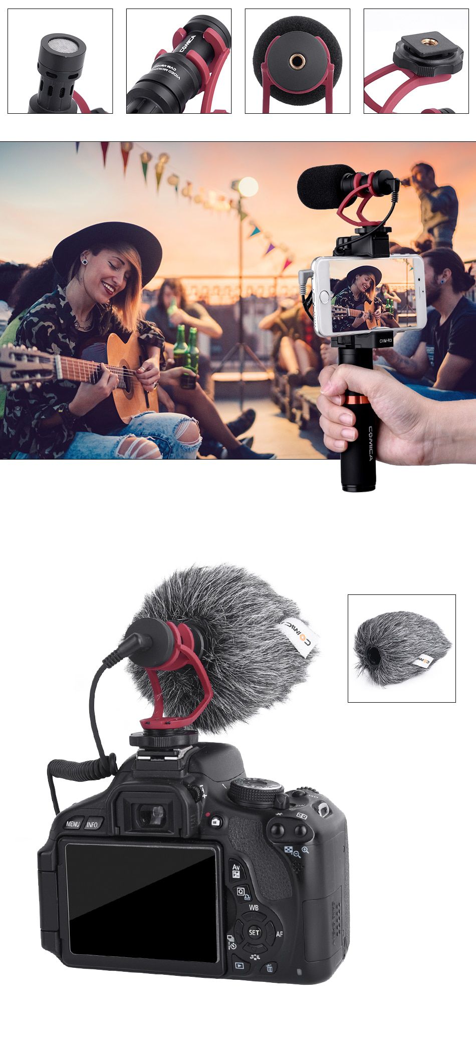 CVM-VM10II Video Recording Mic On Camera