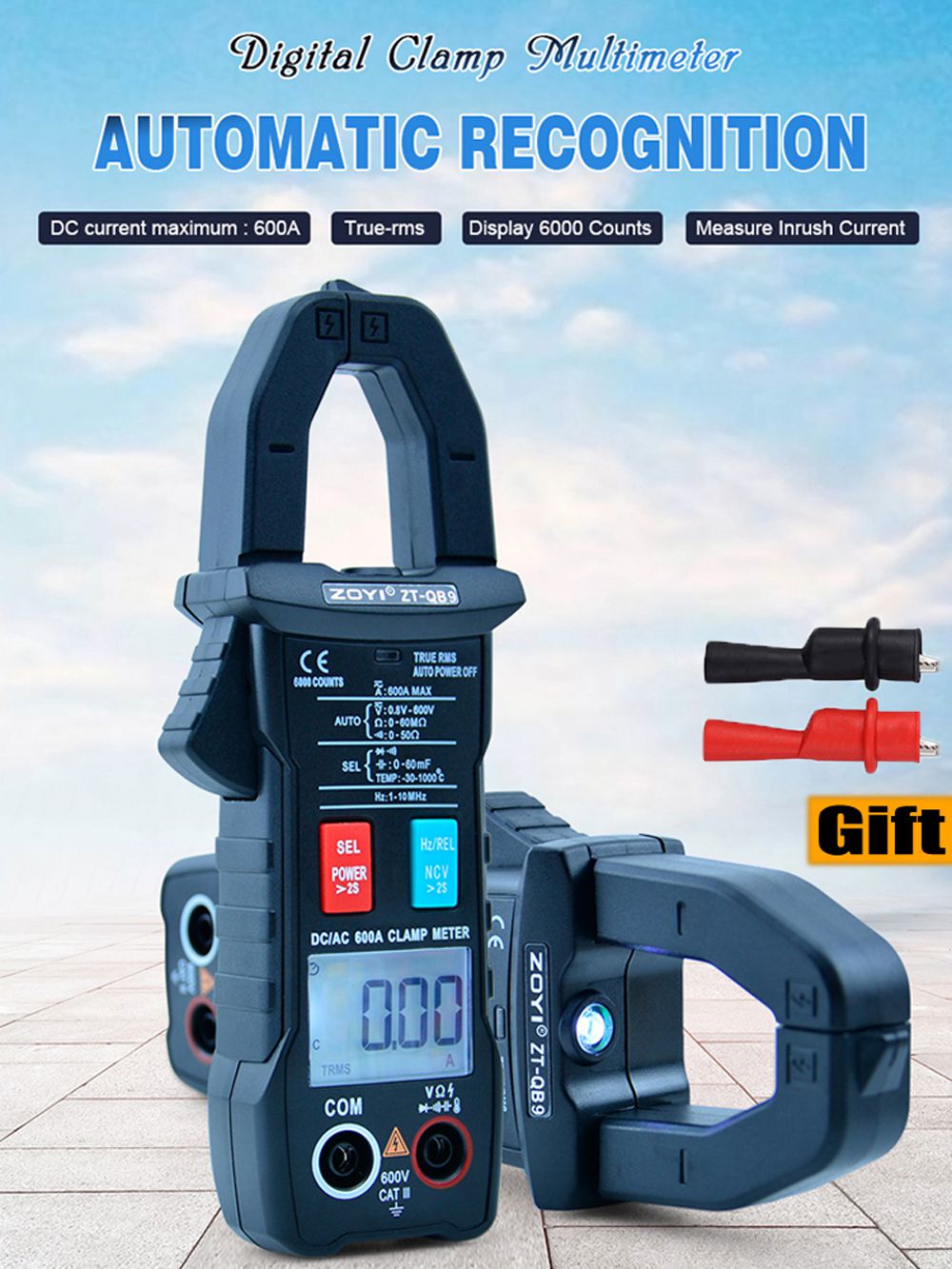 DC/AC 600A Digital Clamp Meter