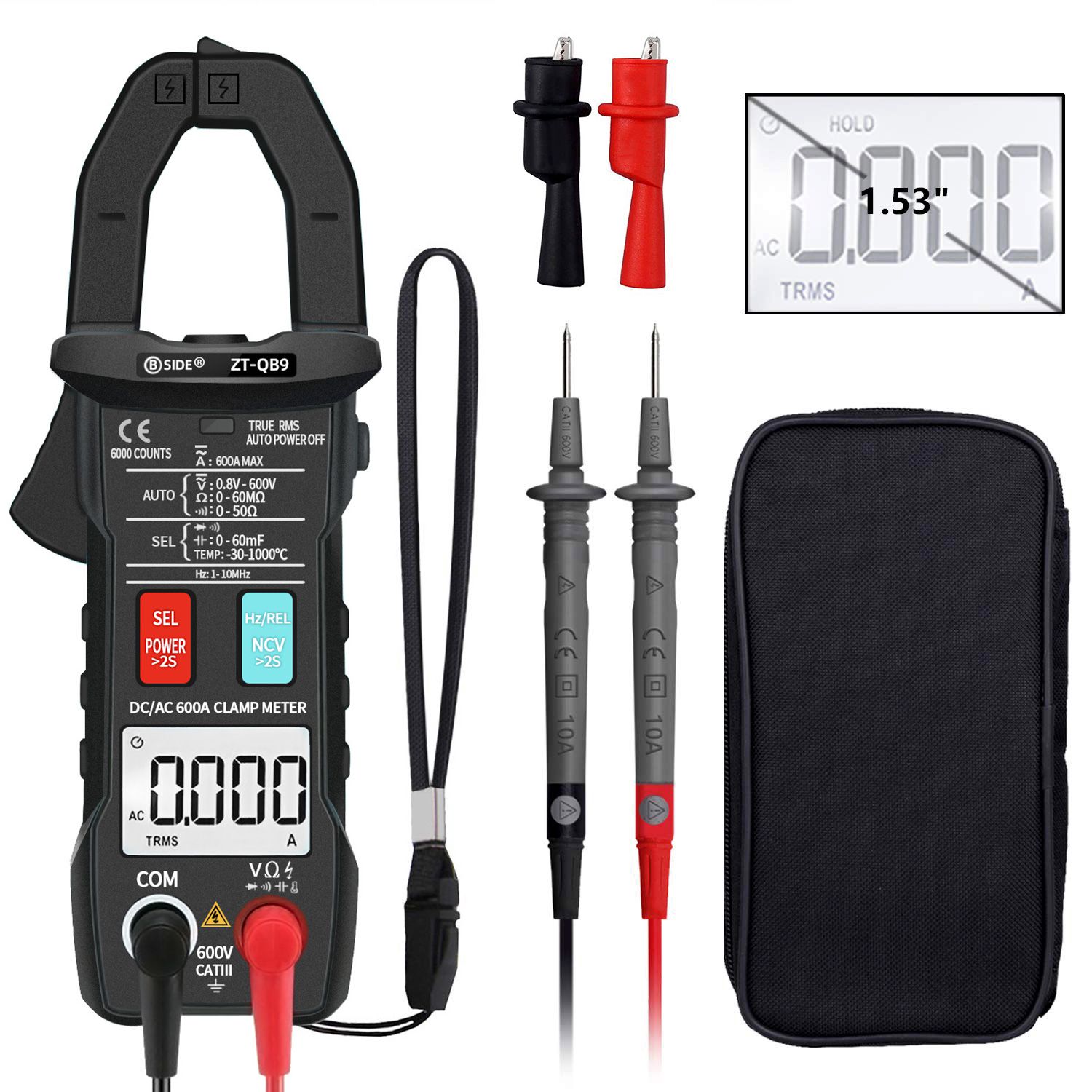 DC/AC 600A Digital Clamp Meter