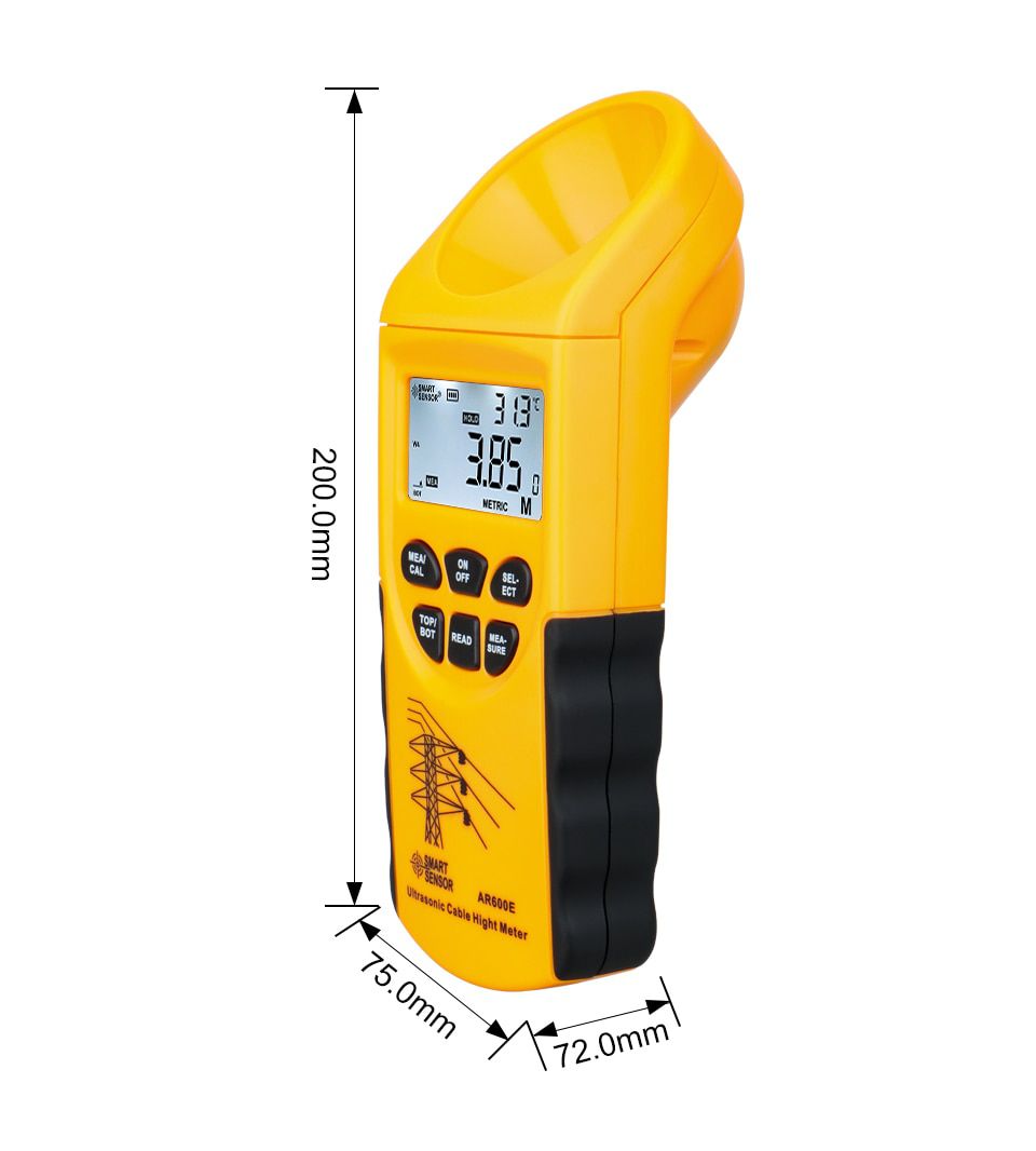 AR600E Digital LCD Ultrasonic Cable Height Meter