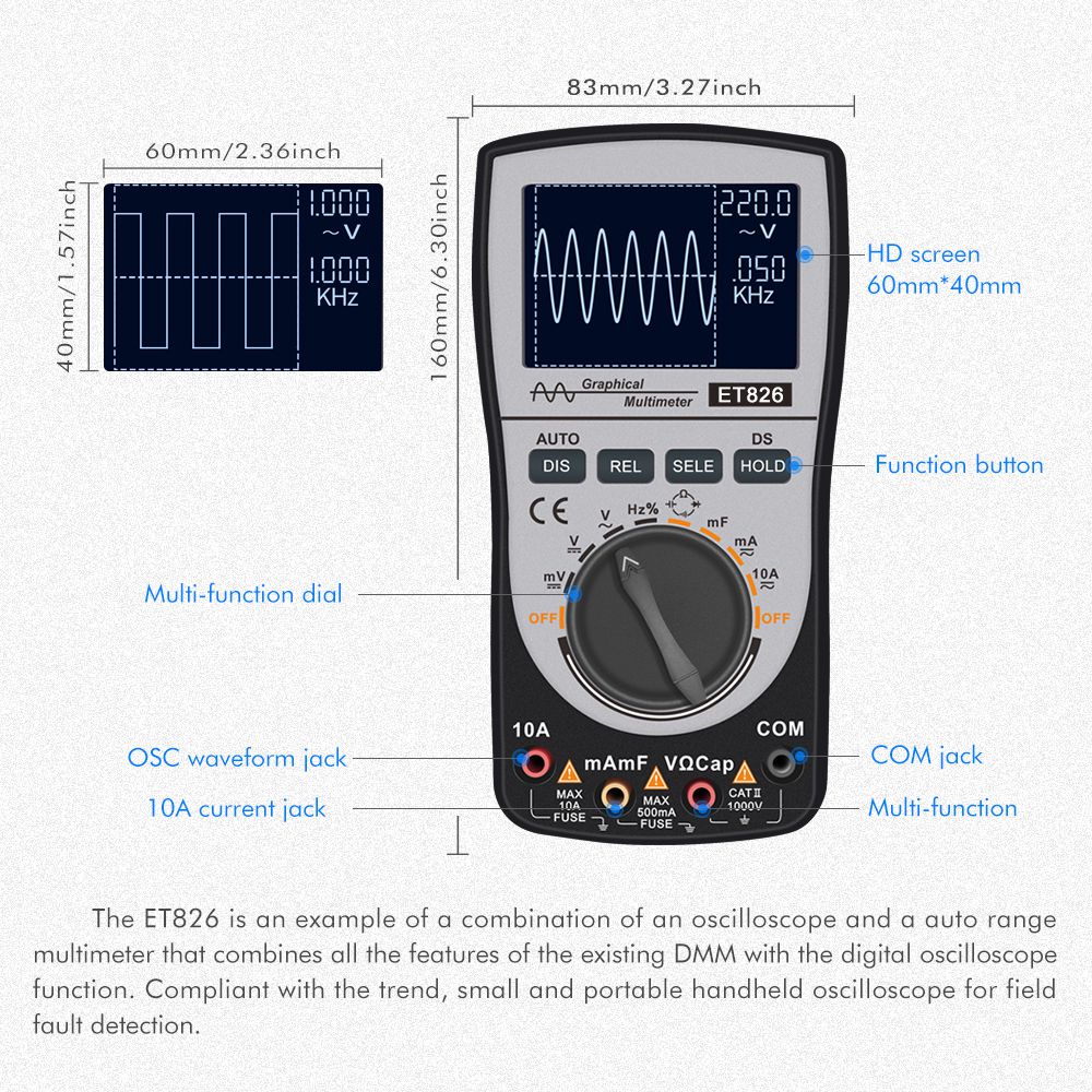 ET826 Digital Oscilloscope