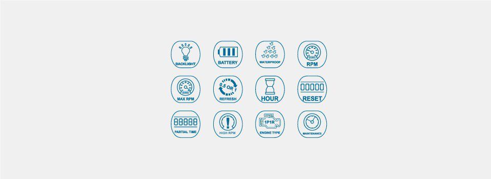 Engine Tachometer Maintenance Reminder Hour Meter