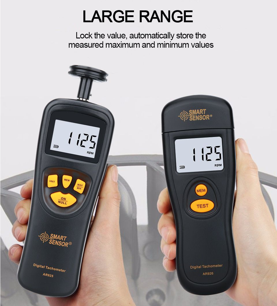 Digital Tachometer Rotational Speed Meter