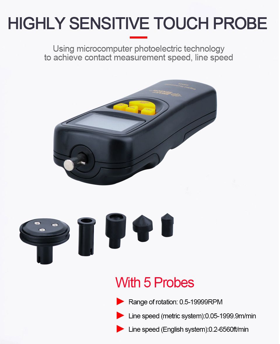 Digital Tachometer Rotational Speed Meter