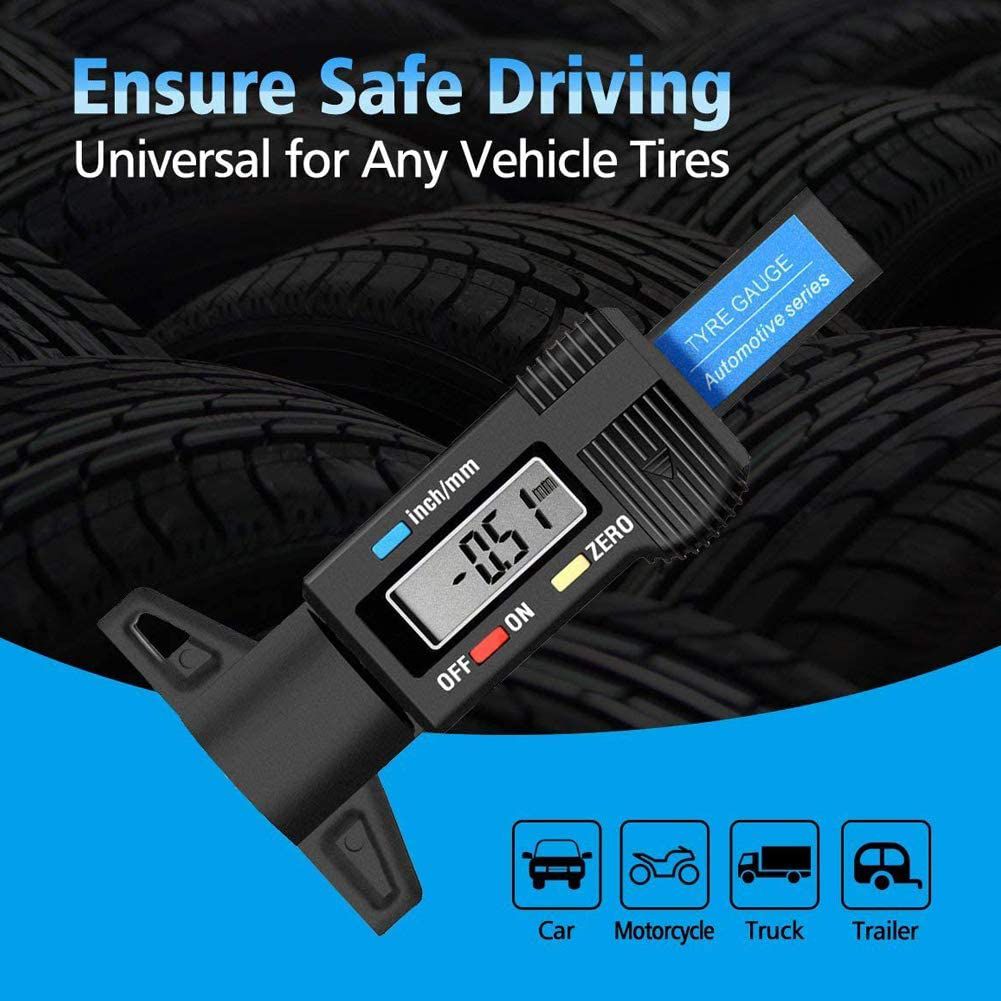 LCD Digital Car Tyre Tire Tread Depth Gauge