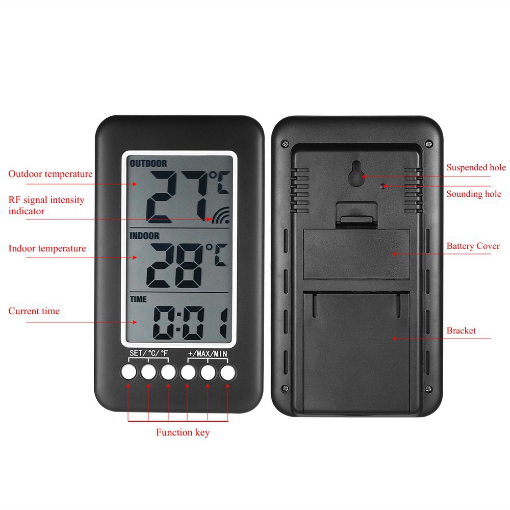 LCD Digital Wireless Indoor Thermometer