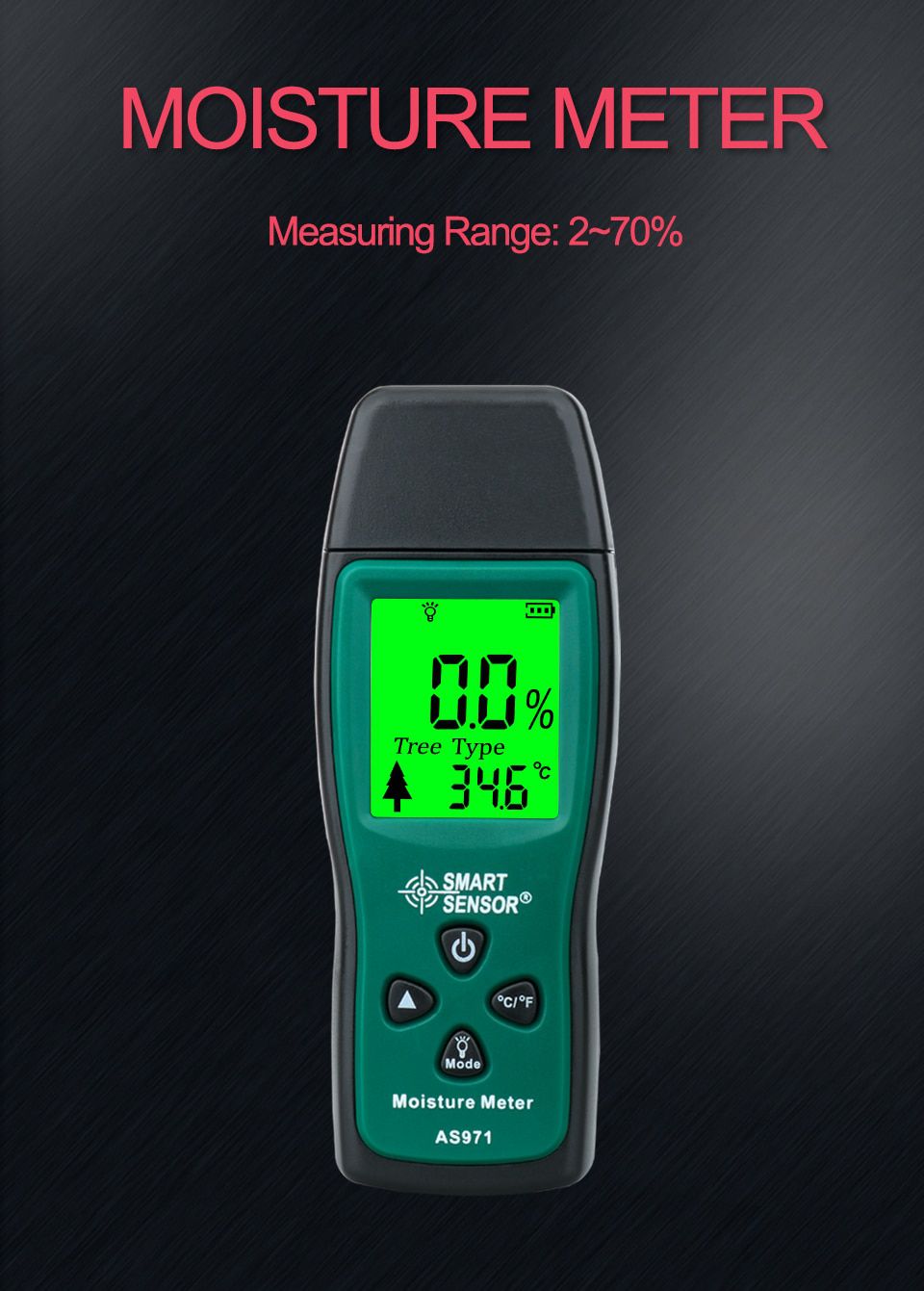 AS971 Digital Wood Moisture Meter