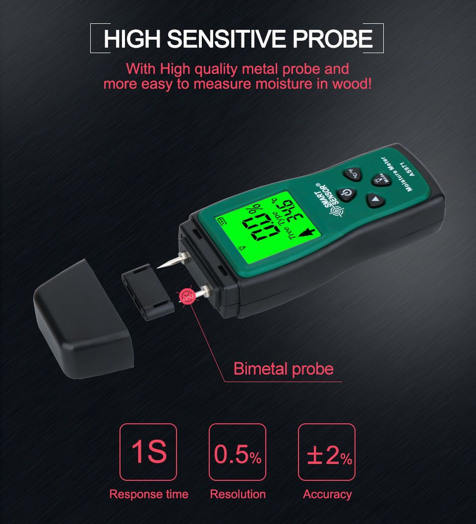 AS971 Digital Wood Moisture Meter