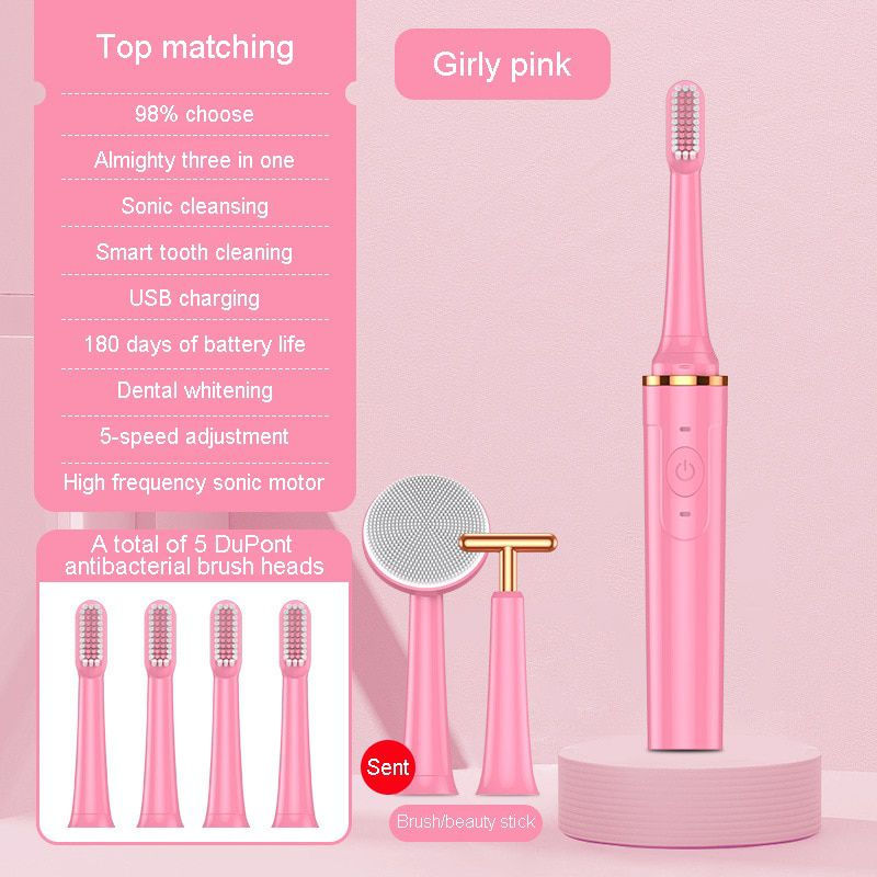 New 3-in-1 Electric Toothbrush Fully Automatic Sonic Ind