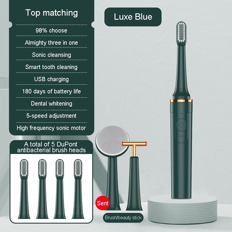 New 3-in-1 Electric Toothbrush Fully Automatic Sonic Ind